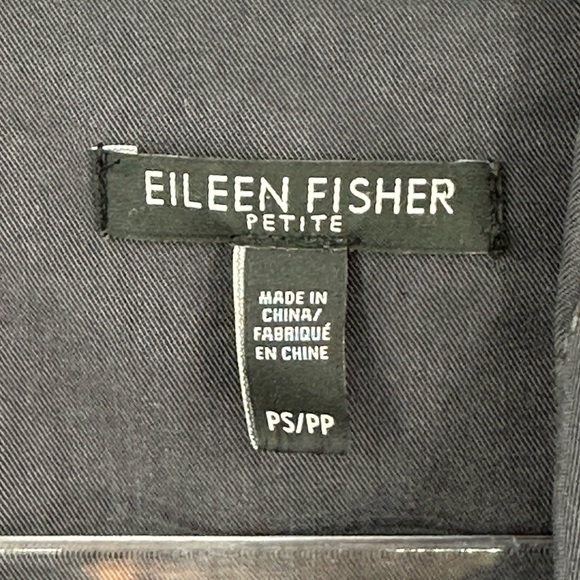 Eileen Fisher Tencel Zip Up Jacket Hooded Gray Womens Petite Small PS | M124 - Picture 4 of 7